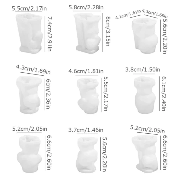 1pc Home Decoration Aromatherapy Candle Set Prop 3d Dog Shaped Silicone Mold Cute Diy Dog Shaped Animal Handmade Gypsum - Image 2