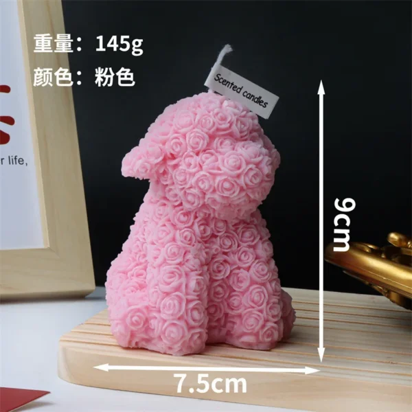 Cute Rose Bear Unicorn Rabbit Dog Aroma Candle Modern Home Desktop Decorative Ornament Animal Aroma Candle Valentine's Day Gifts - Image 21