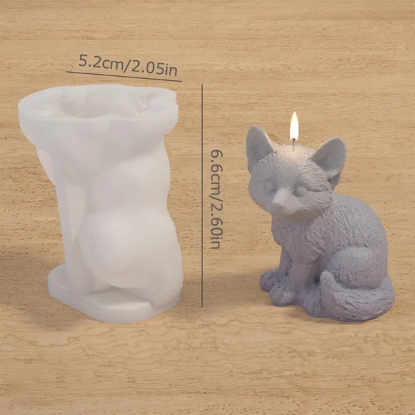 1pc Home Decoration Aromatherapy Candle Set Prop 3d Dog Shaped Silicone Mold Cute Diy Dog Shaped Animal Handmade Gypsum - Image 13