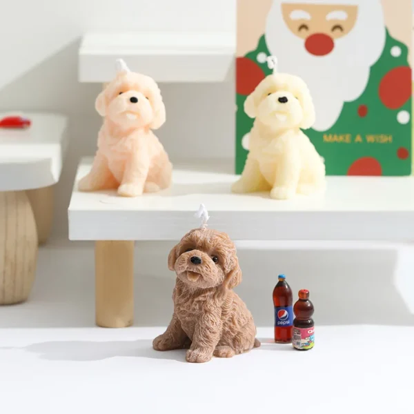 Baby Give Away Gifts Teddy Dog Scented Candle Aesthetic Decoration Room Cute Animal Fragrant Candles Photo Props Birthday Candle