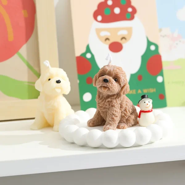 Baby Give Away Gifts Teddy Dog Scented Candle Aesthetic Decoration Room Cute Animal Fragrant Candles Photo Props Birthday Candle - Image 2