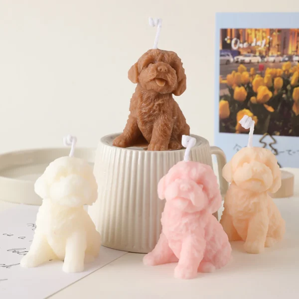 Cute Candles Animals Teddy Puppy Scented Candles New Year Home Decor Small Dogs Aroma Candles Birthday Gifts House Souvenirs - Image 6