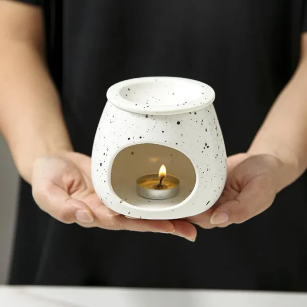 Creative Ceramic Spotted Glazed Aroma Burner Essential Oil Burner Candle Holder Fragrance Censer for Home Decor - Image 6