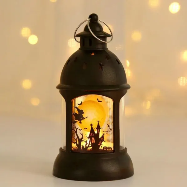 Halloween Lanterns Outdoor Mini Scary Scene Led Lantern Halloween Candle Lantern Decorative Spooky Lights Lanterns Vintage - Image 3