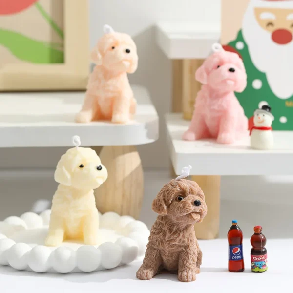 Baby Give Away Gifts Teddy Dog Scented Candle Aesthetic Decoration Room Cute Animal Fragrant Candles Photo Props Birthday Candle - Image 4