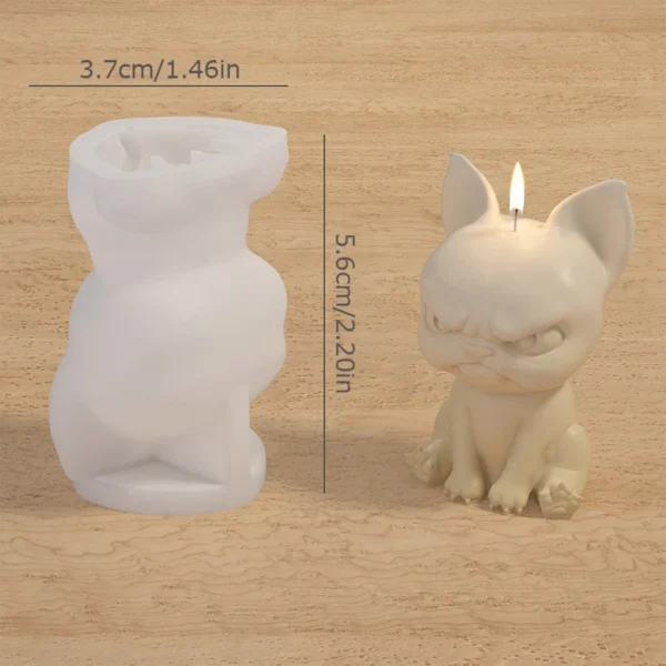 1pc Home Decoration Aromatherapy Candle Set Prop 3d Dog Shaped Silicone Mold Cute Diy Dog Shaped Animal Handmade Gypsum - Image 15