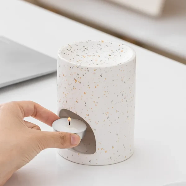 Ceramic Essential Oil Aroma Diffuser Candle Wax Melt Incense Burnes Aromatherapy  Candle Tealight Holder Home Deco - Image 3