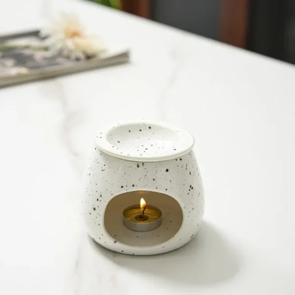 Creative Ceramic Spotted Glazed Aroma Burner Essential Oil Burner Candle Holder Fragrance Censer for Home Decor - Image 5